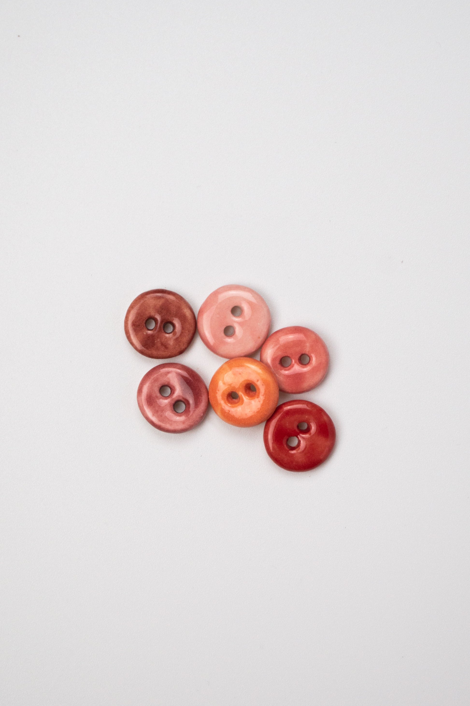 13mm Handmade Ceramic Button Set｜Blush