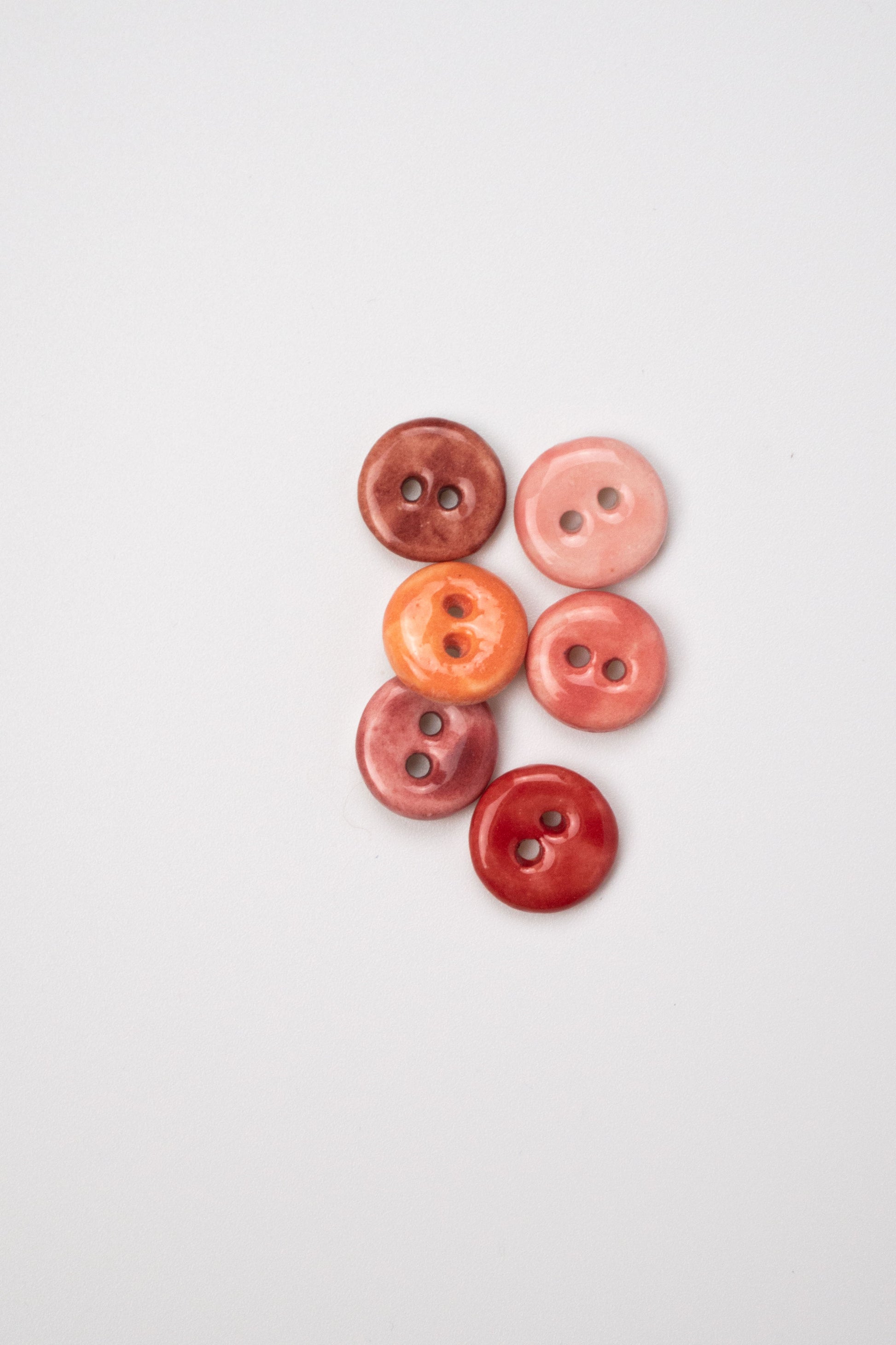 13mm Handmade Ceramic Button Set｜Blush