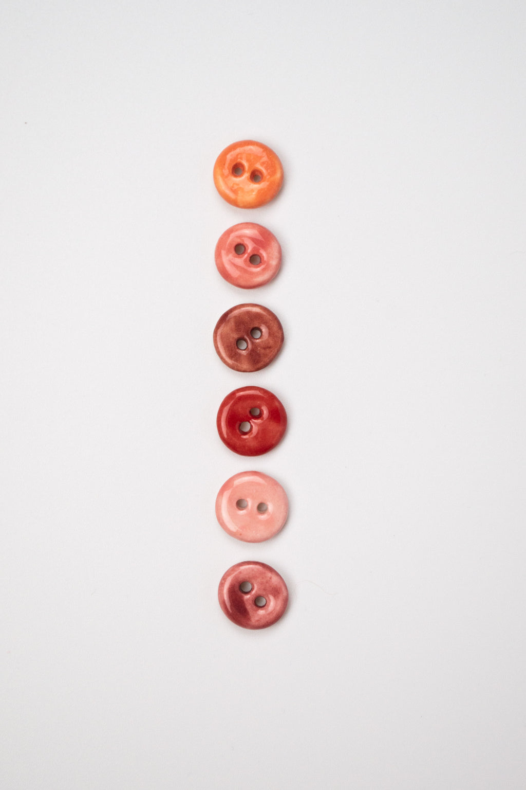 13mm Handmade Ceramic Button Set｜Blush