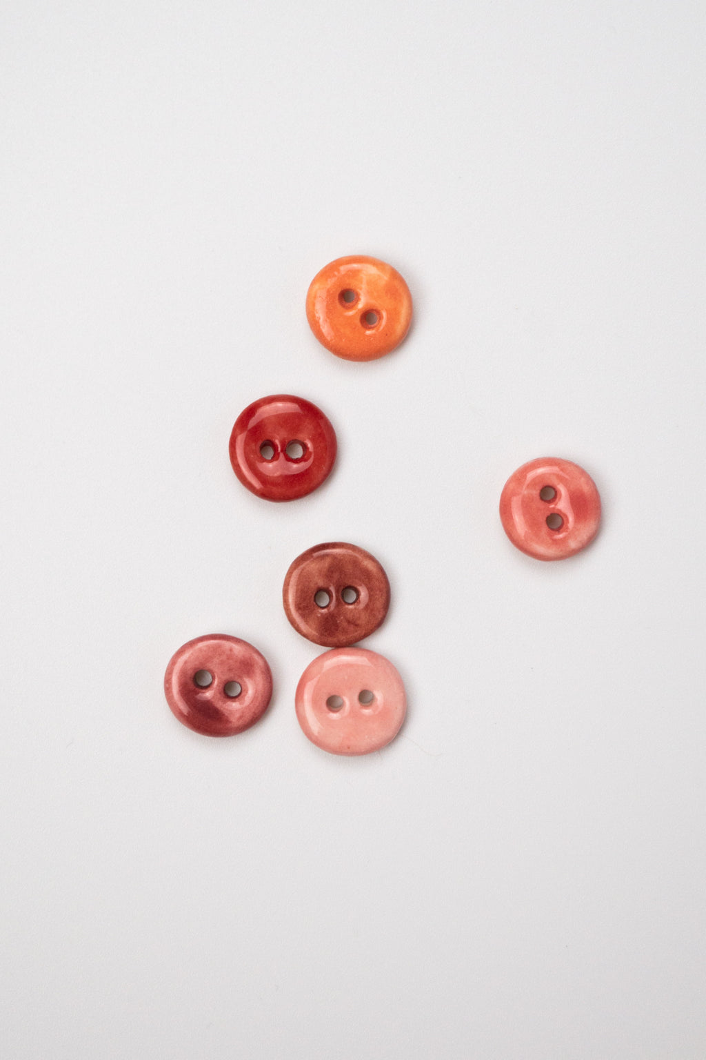 13mm Handmade Ceramic Button Set｜Blush