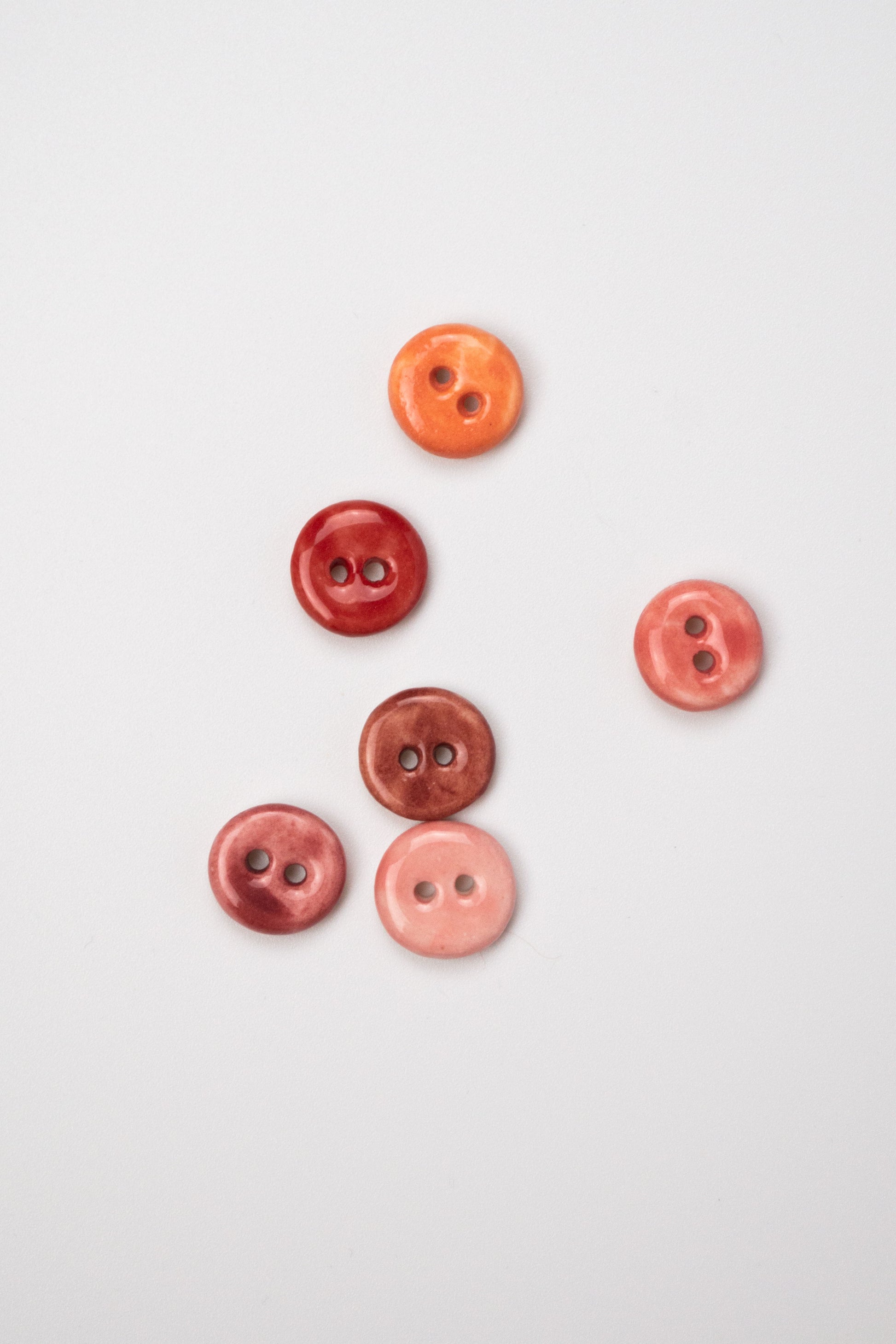 13mm Handmade Ceramic Button Set｜Blush