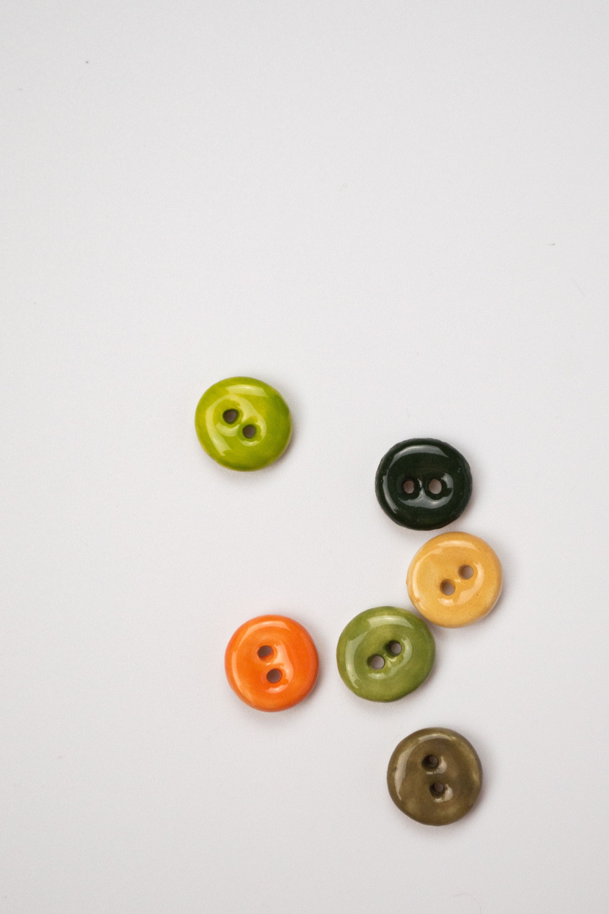 13mm Handmade Ceramic Button Set｜Fruit