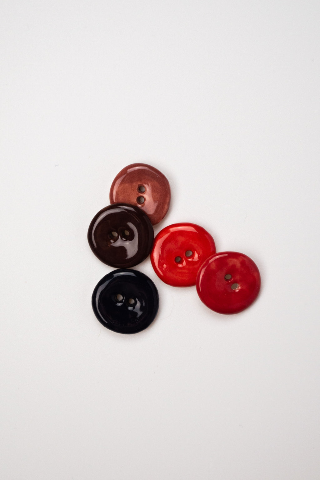 19mm Handmade Ceramic Button Set｜Le Rouge et le Noir