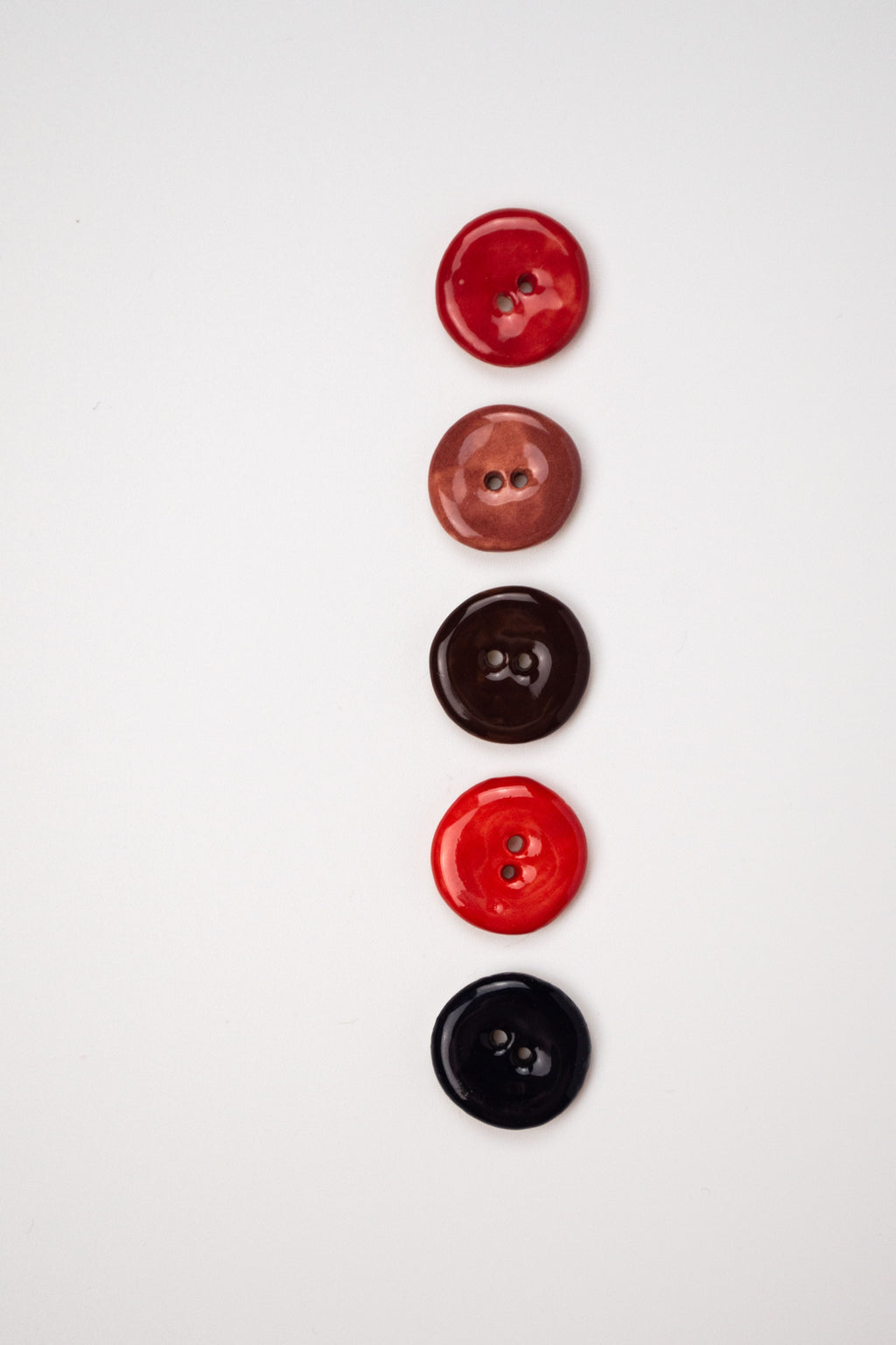 19mm Handmade Ceramic Button Set｜Le Rouge et le Noir