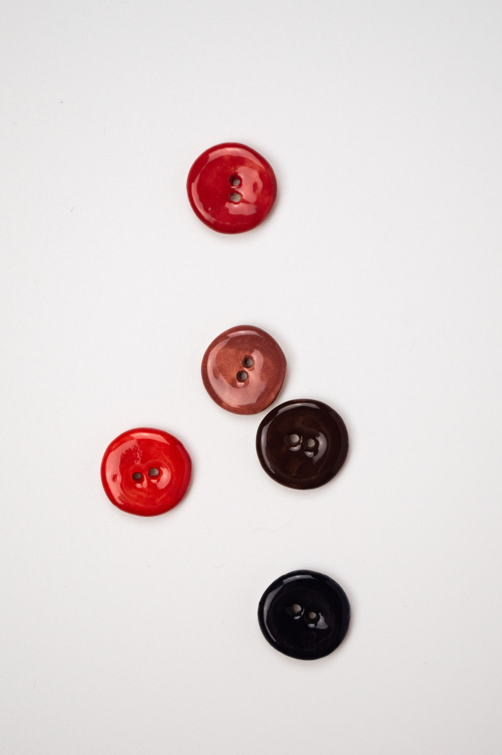 19mm Handmade Ceramic Button Set｜Le Rouge et le Noir