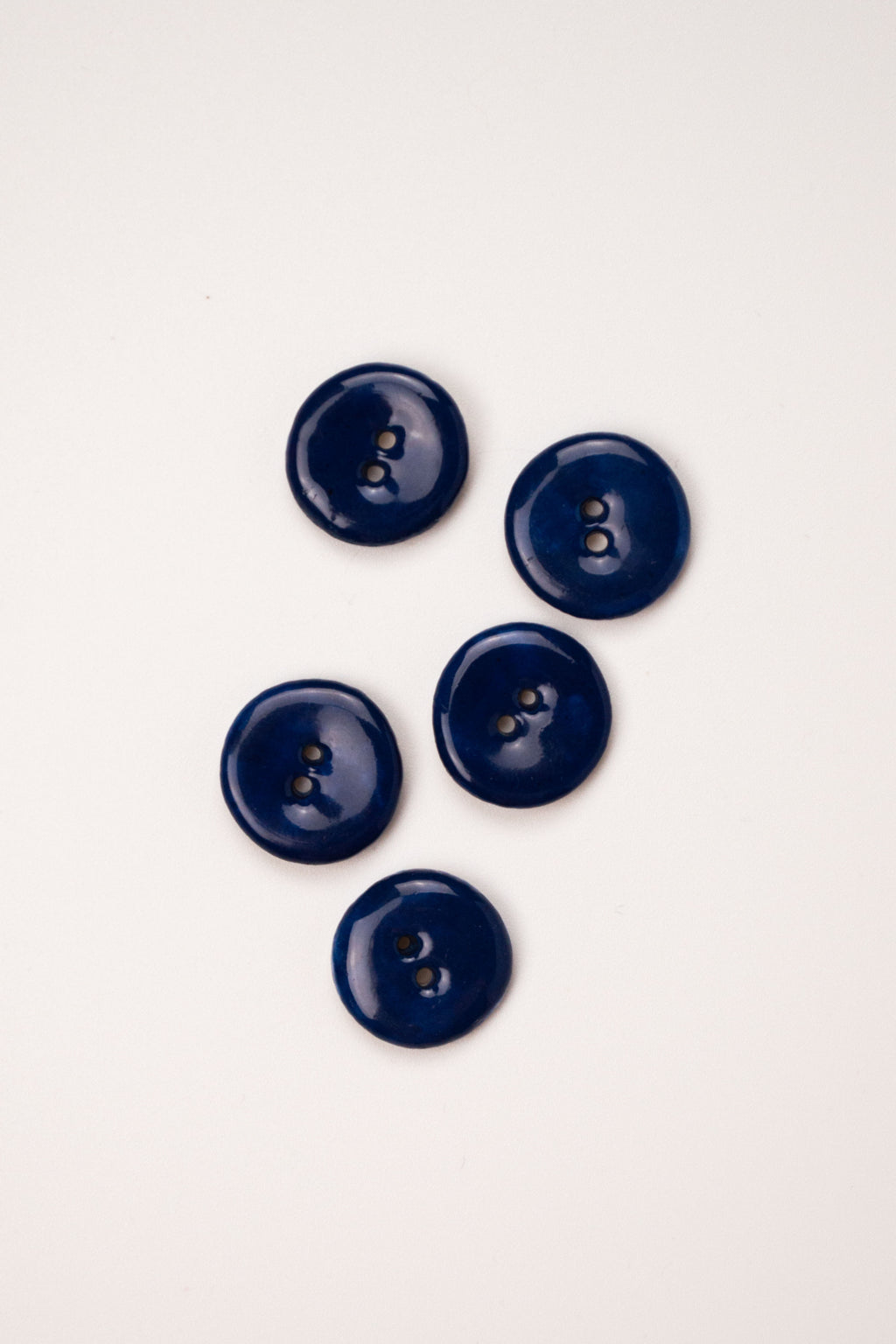 19mm Handmade Ceramic Button｜Indigo