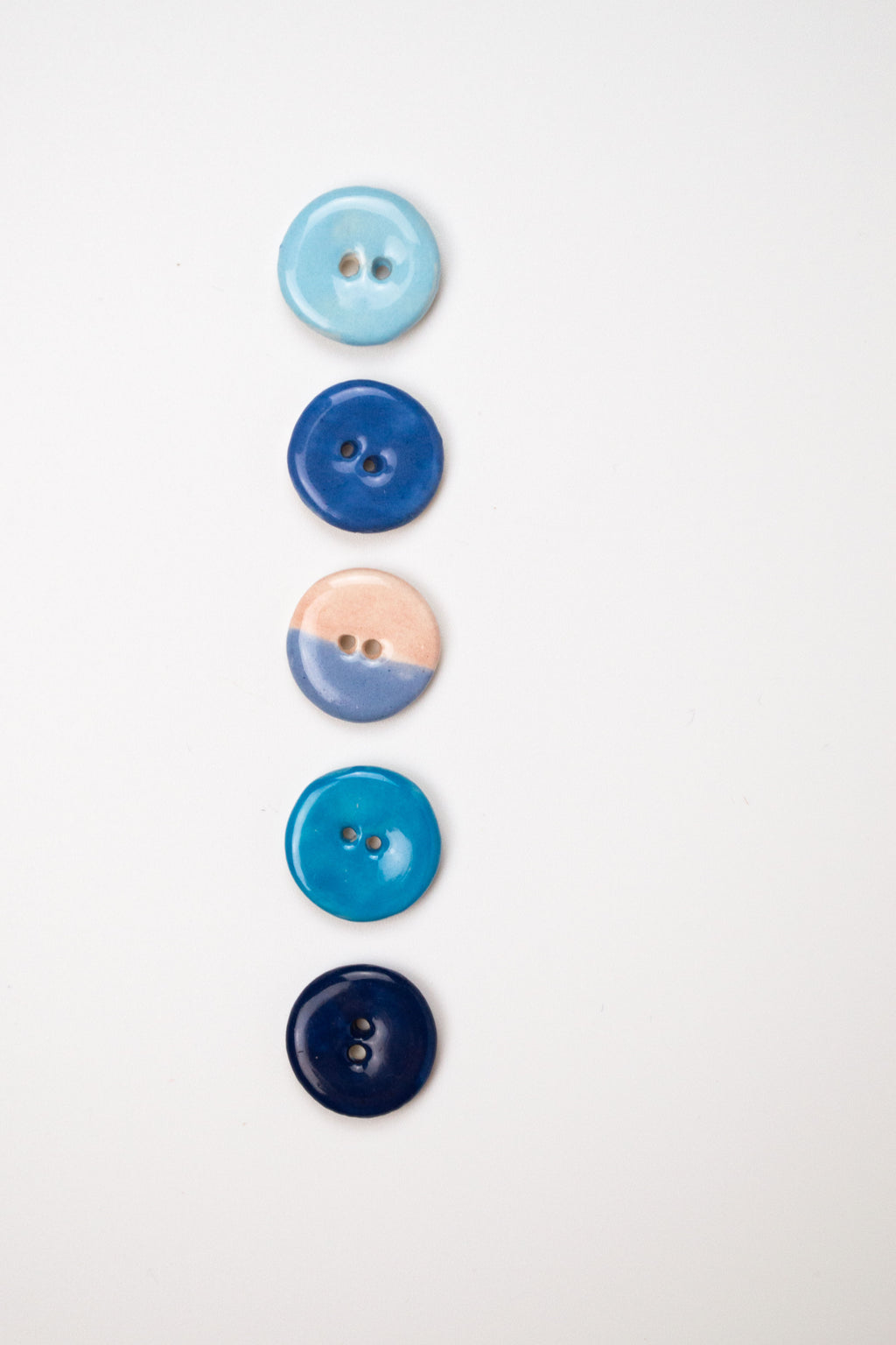 19mm Handmade Ceramic Button｜Lagoon