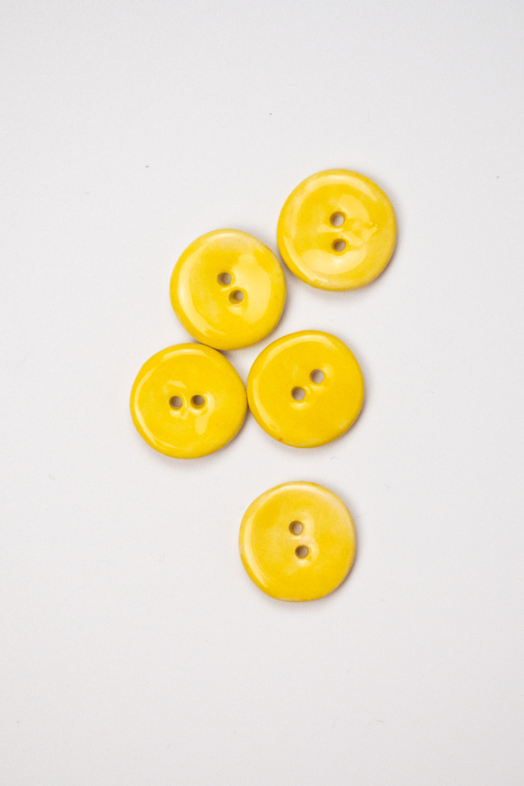 19mm Handmade Ceramic Button｜Lemon