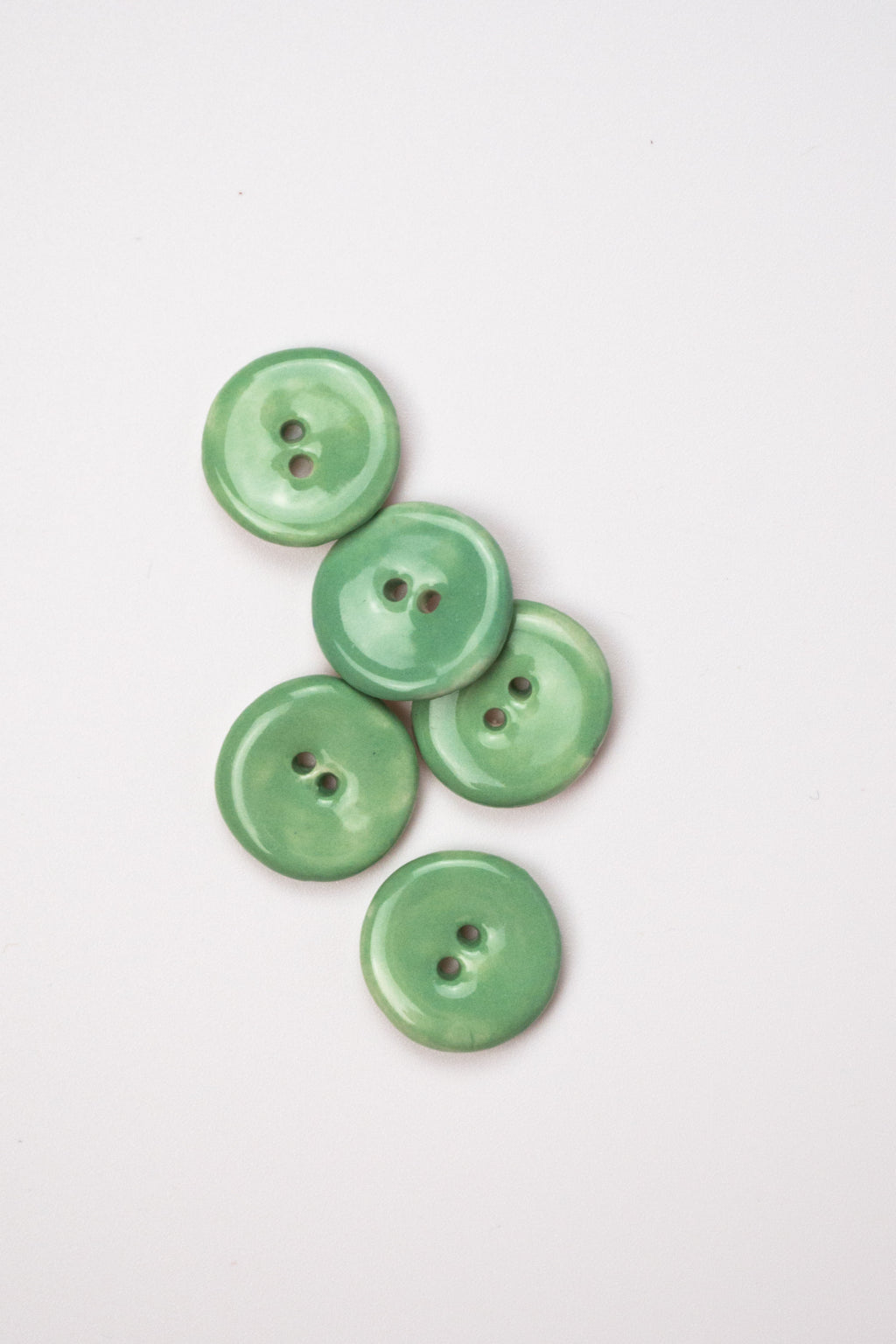 19mm Handmade Ceramic Button｜Jade