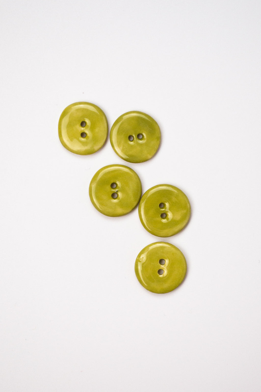 19mm Handmade Ceramic Button｜Grass