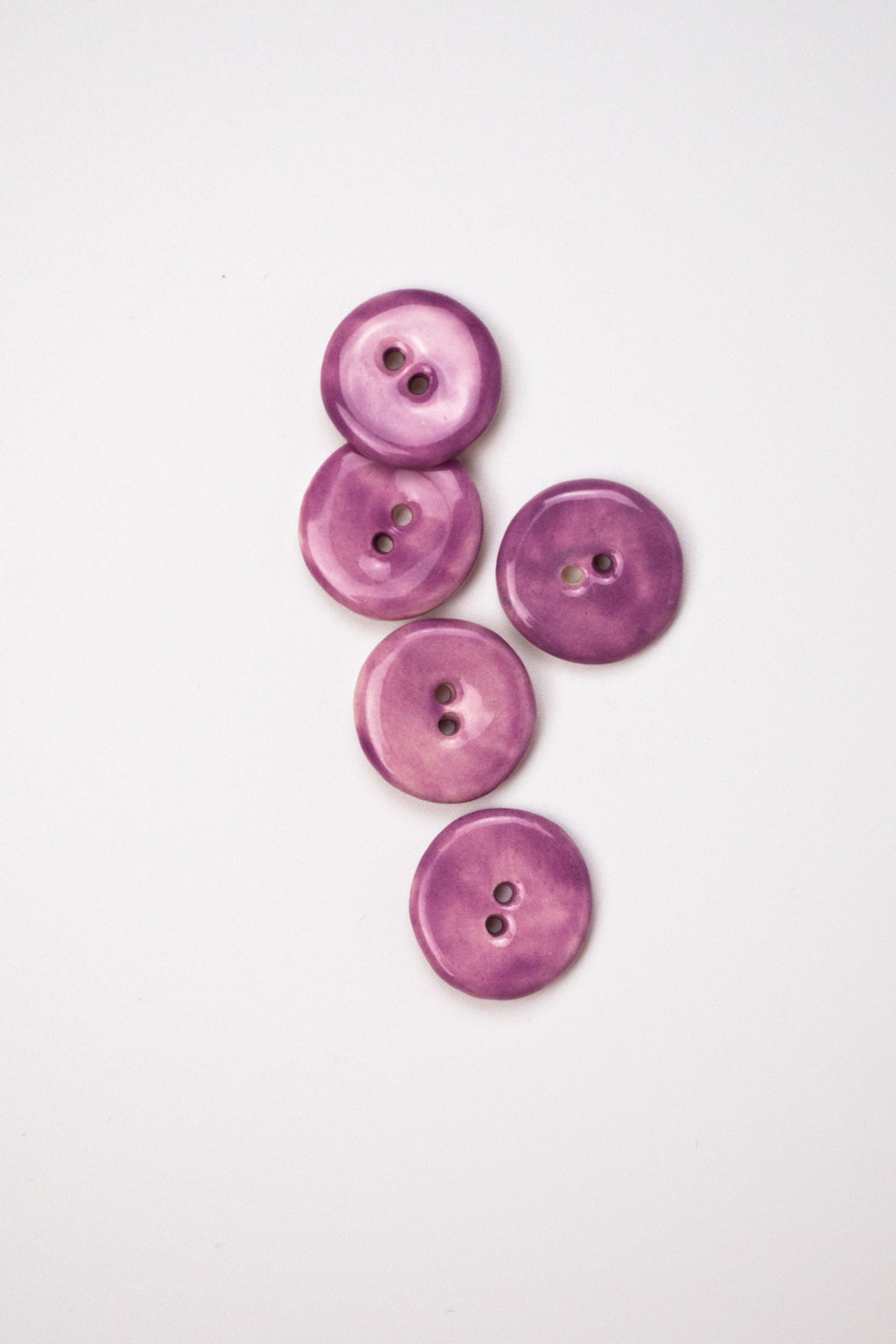 19mm Handmade Ceramic Button｜Lavender