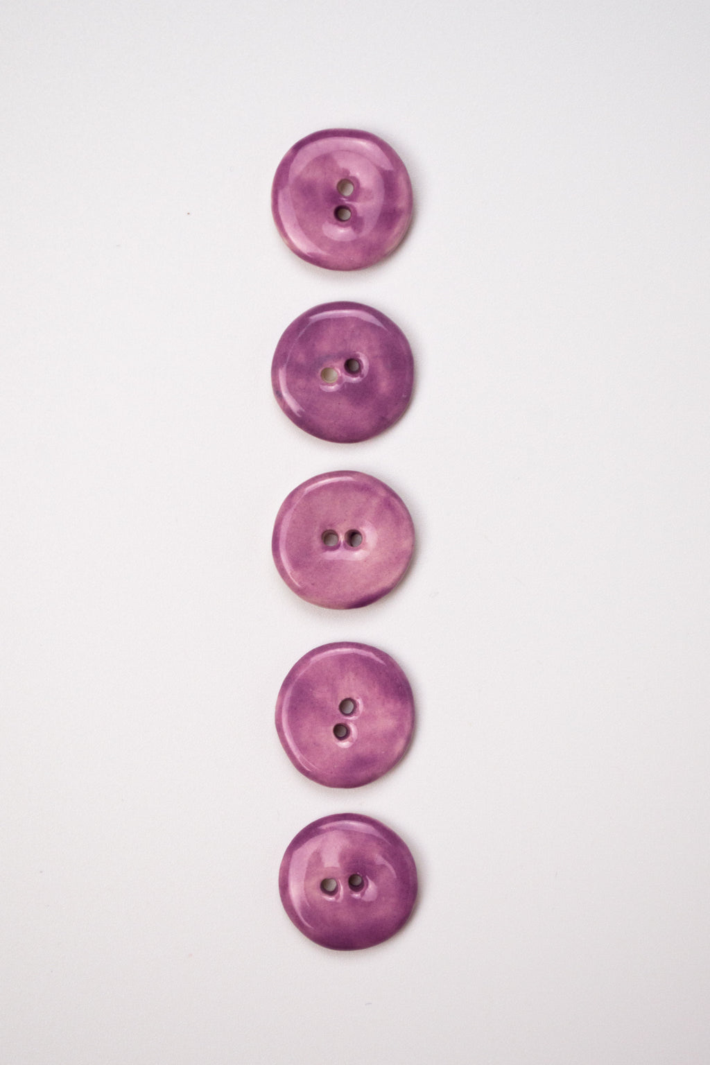 19mm Handmade Ceramic Button｜Lavender