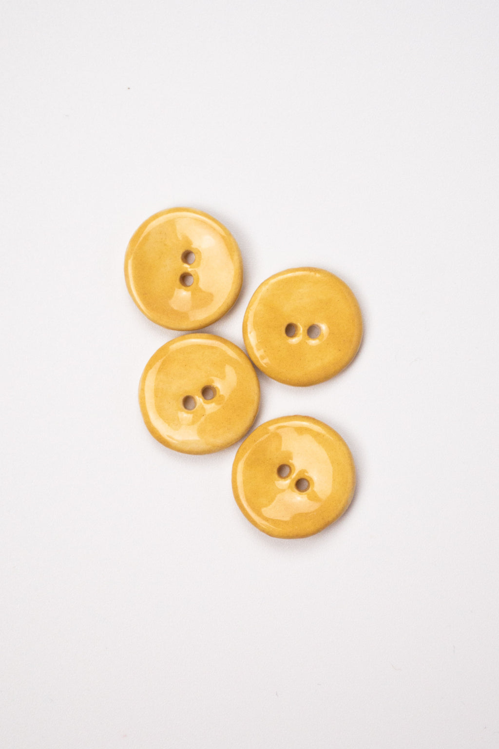 19mm Handmade Ceramic Button｜Mustard