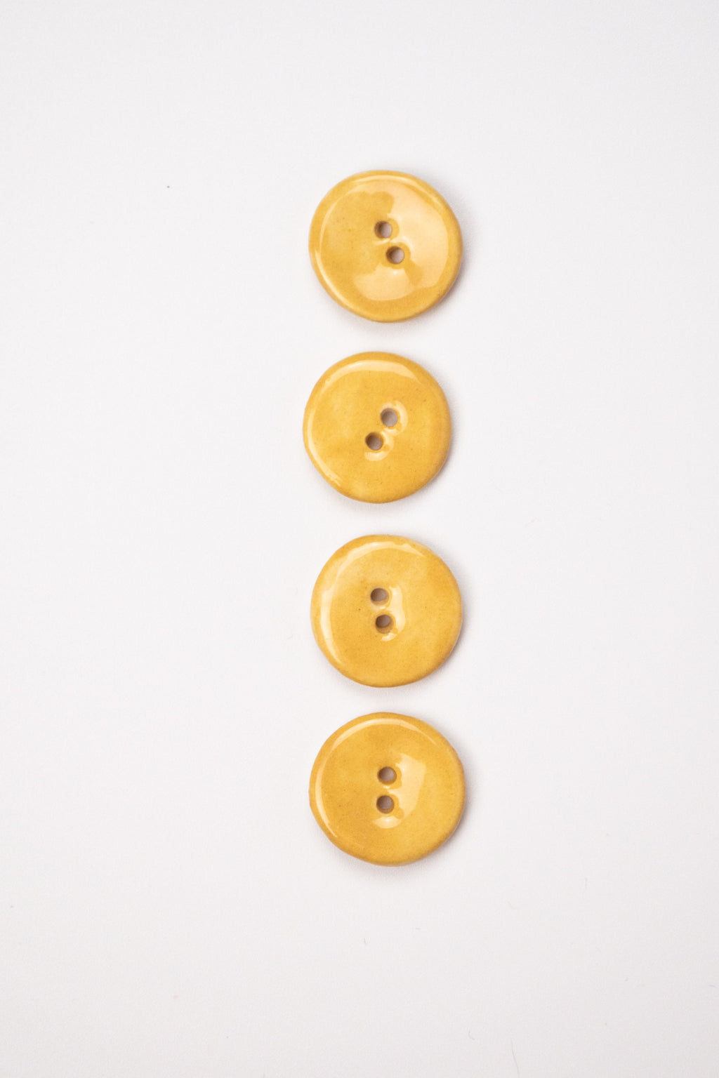 19mm Handmade Ceramic Button｜Mustard