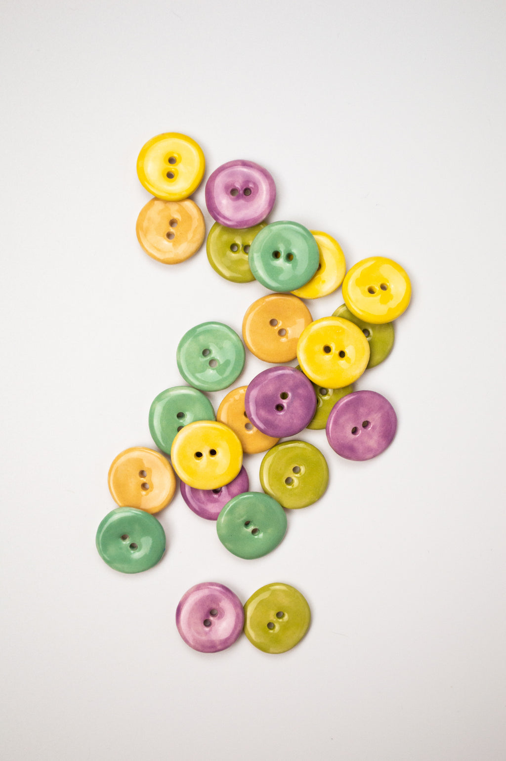 19mm Handmade Ceramic Button｜Lavender