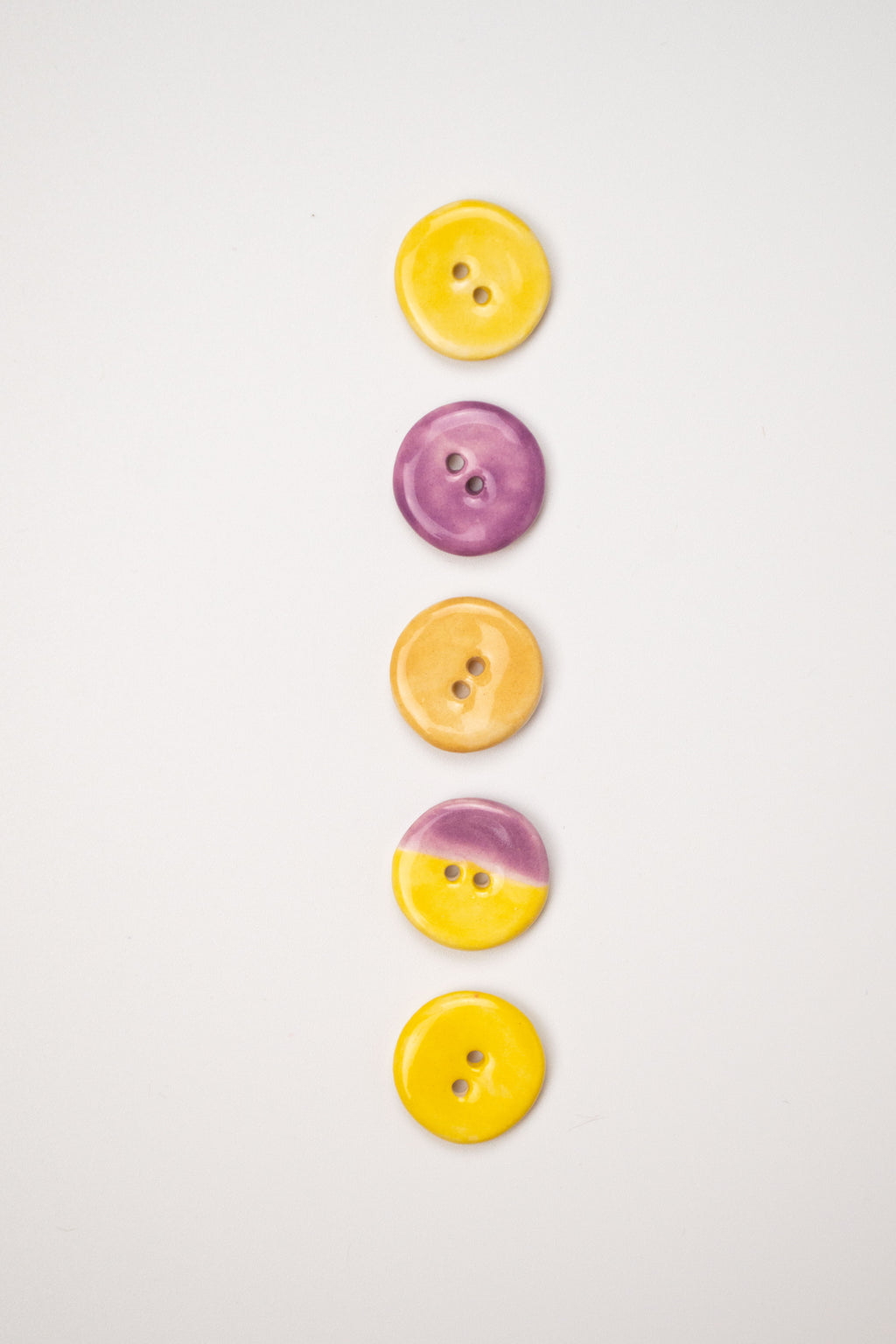 19mm Handmade Ceramic Button｜Lavender