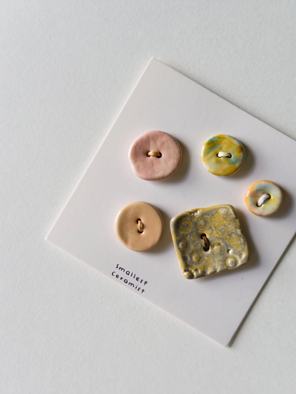 Handmade Ceramic Button Set｜Garden