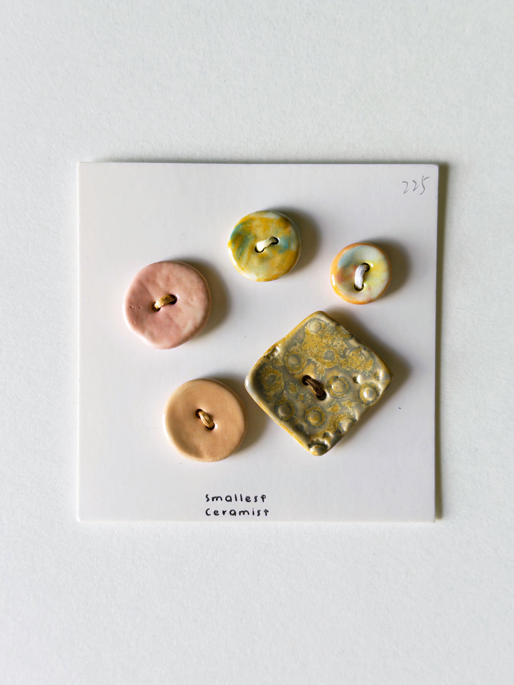 Handmade Ceramic Button Set｜Garden
