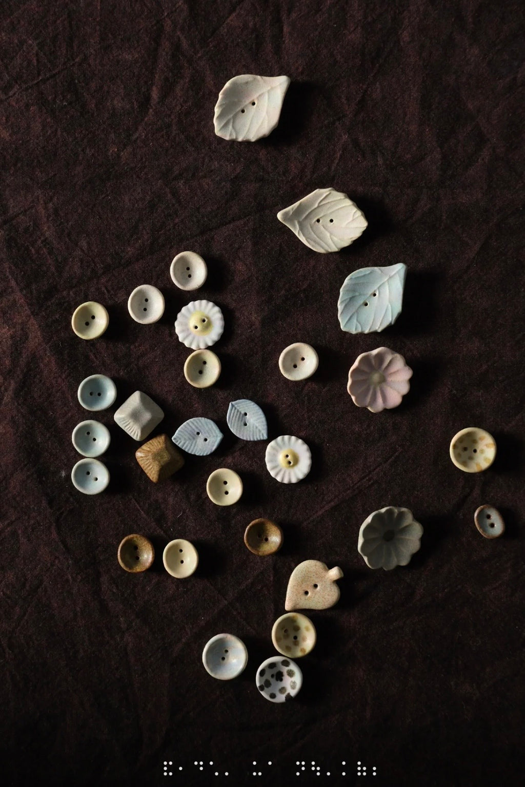 15mm Handmade Ceramic Button Set｜Stone