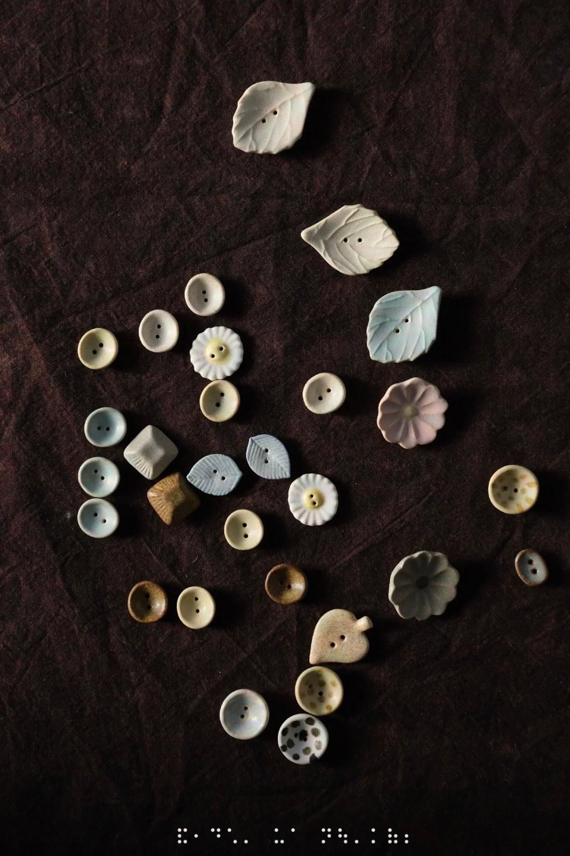 15mm Handmade Ceramic Button Set｜Stone