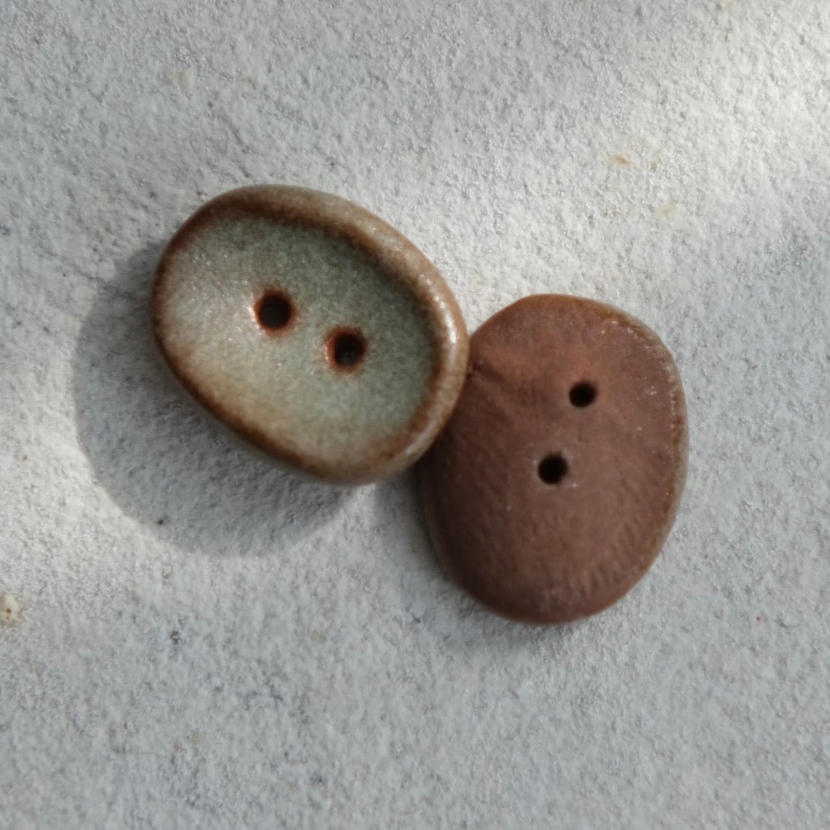 14mm Handmade Ceramic Button Set｜Slate