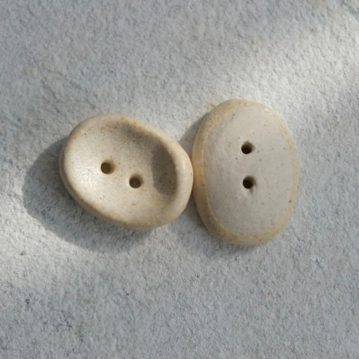 14mm Handmade Ceramic Button Set｜Slate