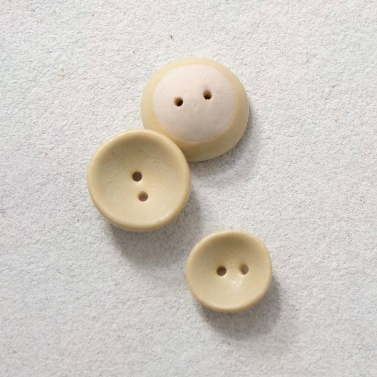 15mm Handmade Ceramic Button Set｜Stone